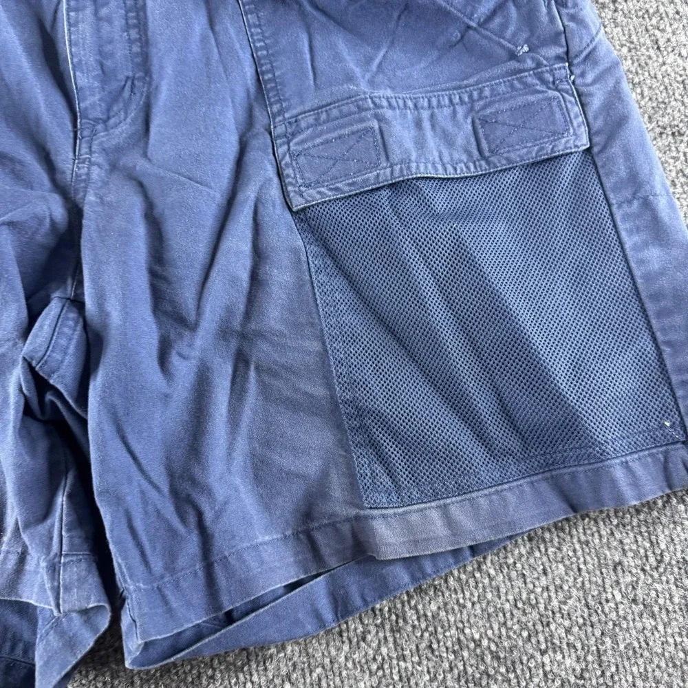 Columbia PFG Shorts Mens M Blue Mesh Panel Fishing Elastic Waist 109 FM 4529